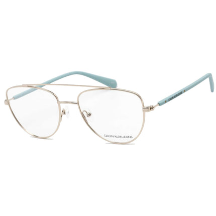 Calvin Klein Jeans Unisex Eyeglasses - Light Gold Frame Clear Lens | CKJ19308 716 ,