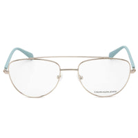 Calvin Klein Jeans Unisex Eyeglasses - Light Gold Frame Clear Lens | CKJ19308 716 ,