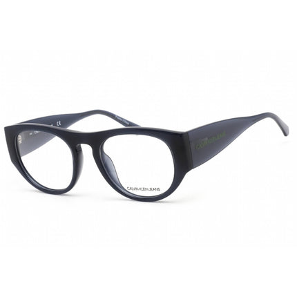 Calvin Klein Jeans Unisex Eyeglasses - Milky Navy Plastic Oval Frame | CKJ19510 405 ,
