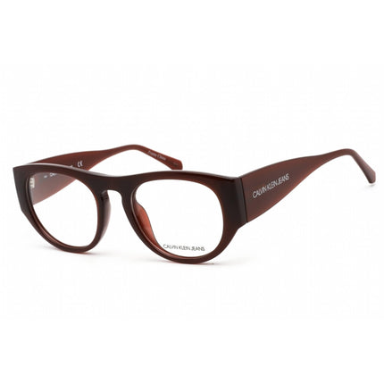 Calvin Klein Jeans Unisex Eyeglasses - Milky Oxblood Plastic Oval Frame | CKJ19510 601 ,