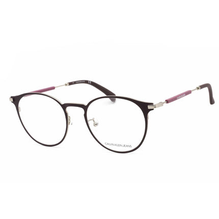 Calvin Klein Jeans Unisex Eyeglasses - Plum Round Frame Clear Lens | CKJ19105A 502 ,