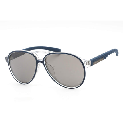 Calvin Klein Jeans Unisex Sunglasses - Navy Aviator Frame Grey Lens | CKJ805SAF 405 ,