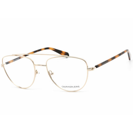 Calvin Klein Jeans Women's Eyeglasses - Gold Aviator Frame Clear Lens | CKJ19308 717 ,