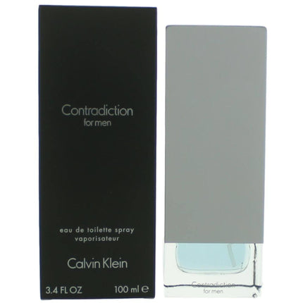 Calvin Klein Men's Eau De Toilette Spray - Contradiction Oriental Scent, 3.4 oz ,