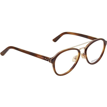 Calvin Klein Men's Eyeglasses - Amber Havana Round Frame | CALVIN KLEIN CK18511 243 ,