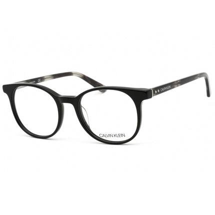 Calvin Klein Men's Eyeglasses - Black Acetate Round Frame Clear Lens | CK19521 001 ,