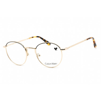 Calvin Klein Men's Eyeglasses - Clear Lens Black Metal Round Shape Frame | CK21123 001 ,
