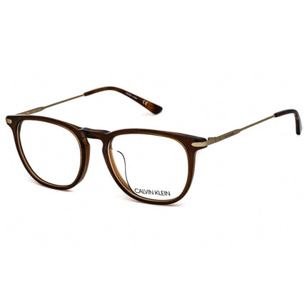 Calvin Klein Men's Eyeglasses - Crystal Brown Rectangular Plastic Frame | CK18715A 210 ,