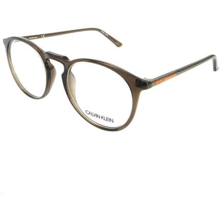 Calvin Klein Men's Eyeglasses - Crystal Dark Brown Frame | CALVIN KLEIN CK19517 201 ,
