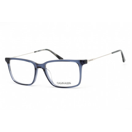 Calvin Klein Men's Eyeglasses - Crystal Navy Acetate Rectangular Frame | CK18707 410 ,