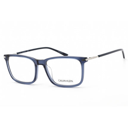 Calvin Klein Men's Eyeglasses - Crystal/Navy Plastic Rectangular Frame | CK20510 410 ,