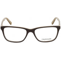 Calvin Klein Men's Eyeglasses - Dark Brown/Beige Rectangular Plastic | CK19510 203 ,