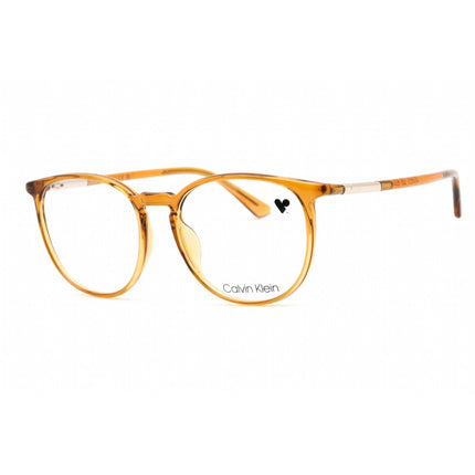 Calvin Klein Men's Eyeglasses - Full Rim Butterscotch Plastic Round | CK21522 729 ,