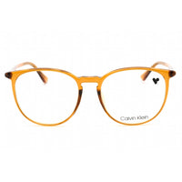 Calvin Klein Men's Eyeglasses - Full Rim Butterscotch Plastic Round | CK21522 729 ,