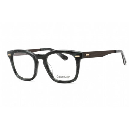 Calvin Klein Men's Eyeglasses - Full Rim Horn Blue Plastic Rectangular | CK21517 420 ,
