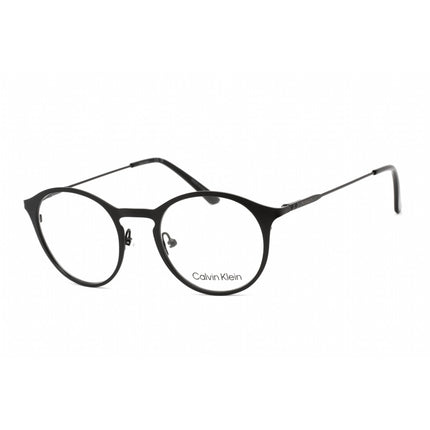 Calvin Klein Men's Eyeglasses - Full Rim Round Matte Black Metal Frame | CK20112 001 ,