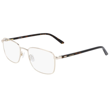 Calvin Klein Men's Eyeglasses - Gold Rectangular Frame | CALVIN KLEIN CK21301 717 ,