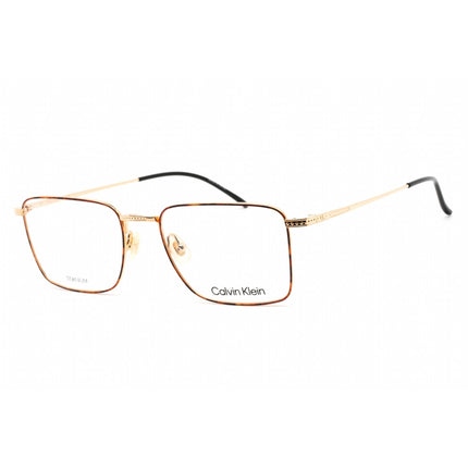 Calvin Klein Men's Eyeglasses - Havana/Gold Titanium Rectangular Frame | CK22109T 213 ,