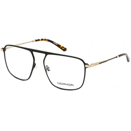 Calvin Klein Men's Eyeglasses - Matte Black/Gold Metal Frame Clear Lens | CK21103 002 ,