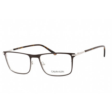 Calvin Klein Men's Eyeglasses - Matte Dark Brown Metal Rectangular Frame | CK20304 201 ,