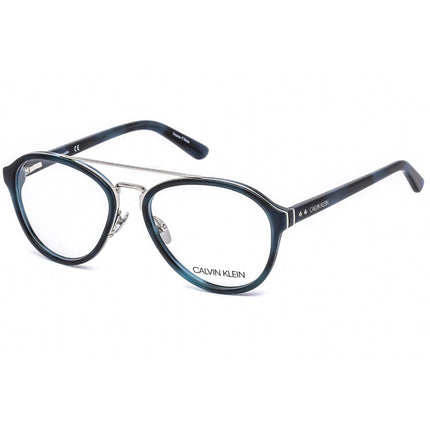 Calvin Klein Men's Eyeglasses - Navy Havana Aviator Acetate Full Rim | CK18511 412 ,
