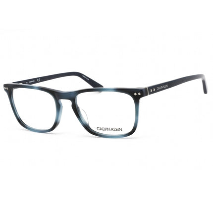 Calvin Klein Men's Eyeglasses - Navy Havana Rectangular Acetate Frame | CK18513 412 ,