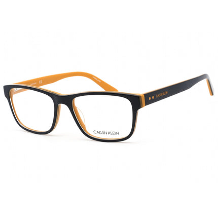 Calvin Klein Men's Eyeglasses - Navy/Maize Full Rim Frame Clear Lens | CK18540 415 ,