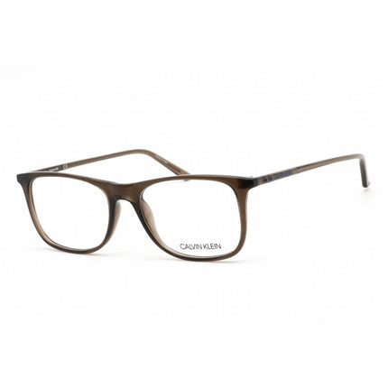 Calvin Klein Men's Eyeglasses - Rectangular Crystal Dark Brown Frame | CK19513 201 ,