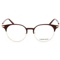 Calvin Klein Men's Eyeglasses - Satin Burgundy Round Frame Clear Lens | CK19319A 605 ,