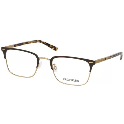Calvin Klein Men's Eyeglasses - Satin Dark Brown Metal | CALVIN KLEIN CK21302 201 ,