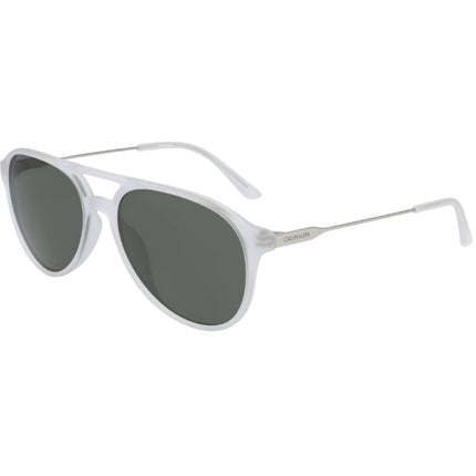Calvin Klein Men's Sunglasses - Matt Crystal Pilot Frame | CALVIN KLEIN CK20702S 971 ,