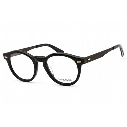 Calvin Klein Unisex Eyeglasses - Black Round Full Rim Frame Clear Lens | CK21518 001 ,