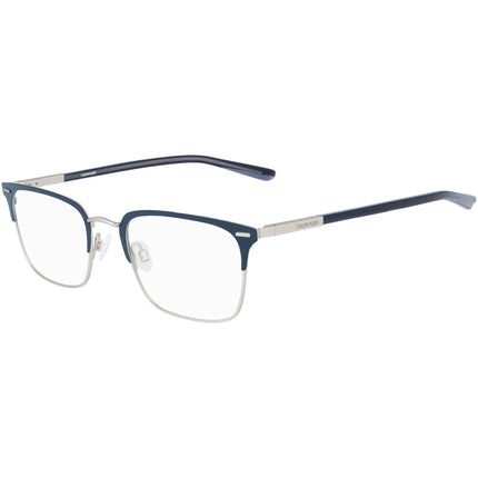 Calvin Klein Unisex Eyeglasses - Blue Metal Square Frame | CALVIN KLEIN CK21302 422 ,