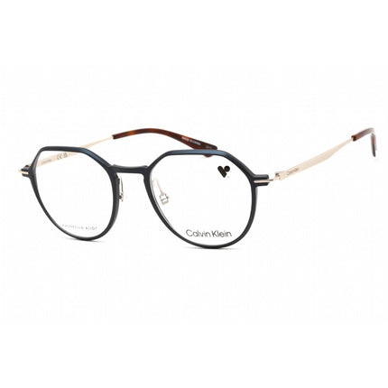 Calvin Klein Unisex Eyeglasses - Clear Lens Blue Metal Round Shape Frame | CK22100 438 ,