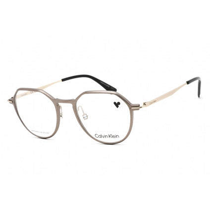Calvin Klein Unisex Eyeglasses - Clear Lens Grey Metal Round Shape Frame | CK22100 020 ,