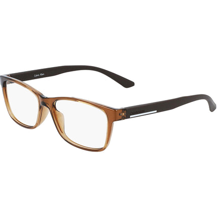 Calvin Klein Unisex Eyeglasses - Crystal Brown Rectangular | CALVIN KLEIN CK20533 210 ,
