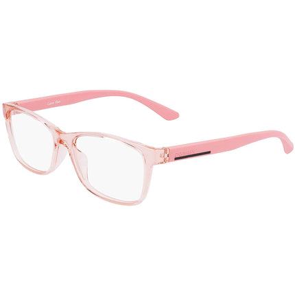 Calvin Klein Unisex Eyeglasses - Crystal Pink Rectangular | CALVIN KLEIN CK20533 676 ,