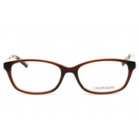 Calvin Klein Unisex Eyeglasses - Full Rim Crystal Dark Brown Plastic | CK18528A 201 ,