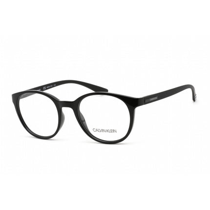 Calvin Klein Unisex Eyeglasses - Full Rim Round Black Plastic Frame | CK19570 001 ,