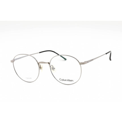 Calvin Klein Unisex Eyeglasses - Full Rim Round Silver Metal Frame | CK22108T 045 ,