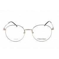 Calvin Klein Unisex Eyeglasses - Full Rim Round Silver Metal Frame | CK22108T 045 ,