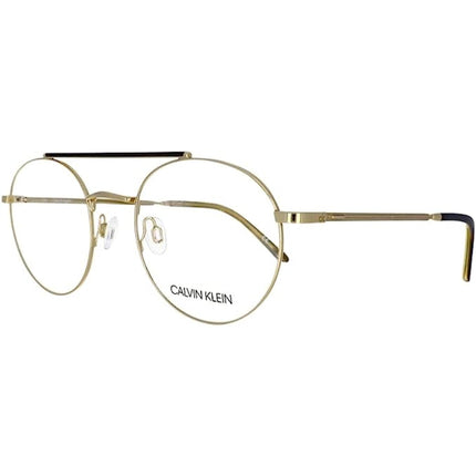 Calvin Klein Unisex Eyeglasses - Gold Metal Pilot Frame | CALVIN KLEIN CK20126 717 ,