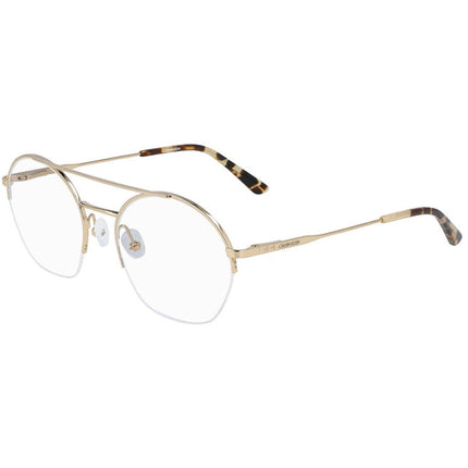Calvin Klein Unisex Eyeglasses - Gold Metal Round Frame | CALVIN KLEIN CK20110 717 ,
