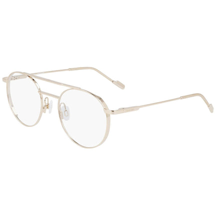 Calvin Klein Unisex Eyeglasses - Gold Metal Round Frame | CALVIN KLEIN CK21101 717 ,