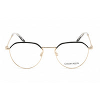 Calvin Klein Unisex Eyeglasses - Gold/Black Metal Round Shape Frame | CK20127 715 ,