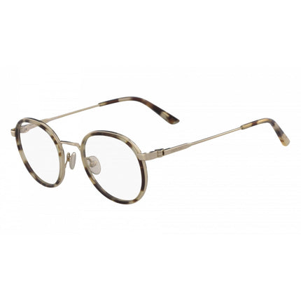 Calvin Klein Unisex Eyeglasses - Khaki Tortoise Round Frame Demo Lens | CK18107 244 ,