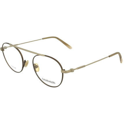 Calvin Klein Unisex Eyeglasses - Matt Greige Metal Frame | CALVIN KLEIN CK19151 050 ,