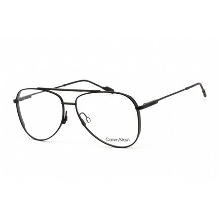 Calvin Klein Unisex Eyeglasses - Matte Black Metal Aviator Shape Frame | CK21100 001 ,