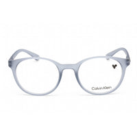 Calvin Klein Unisex Eyeglasses - Matte Crystal Smoke Plastic Round Frame | CK19570 070 ,