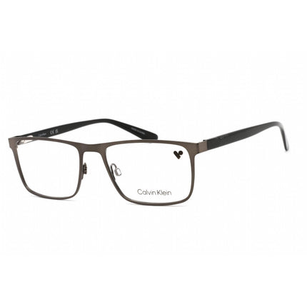 Calvin Klein Unisex Eyeglasses - Rectangular Matte Gunmetal Metal Frame | CK20316 008 ,
